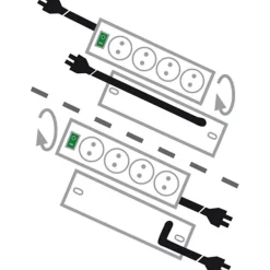 Brennenstuhl stekkerdoos primera-line 4-voudig zwart 1,5m H05VV-F 3G1,5