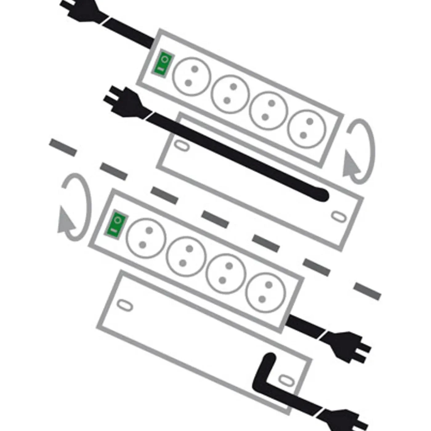 Brennenstuhl stekkerdoos primera-line 4-voudig zwart 1,5m H05VV-F 3G1,5
