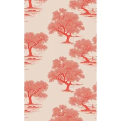 BRICOFLOR Vliesbehang Rood, Wit - 1,59 X 2,8 M - Aziatische Prints