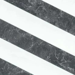 BRICOFLOR Vliesbehang Zwart, Antraciet, Wit - 10,05 X 0,53 M - Marmerlook