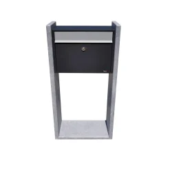 Brievenbus Gent - Natuursteen - Zwart - 45x100x18cm
