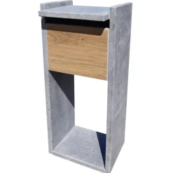 Brievenbus Staande Brievenbus Everest Woodlook - Natuursteen - Blauw - 40,5x100x32cm