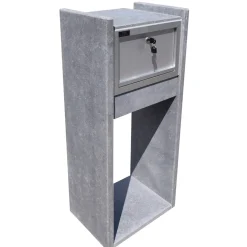 Brievenbus Staande Brievenbus Everest Woodlook - Natuursteen - Blauw - 40,5x100x32cm