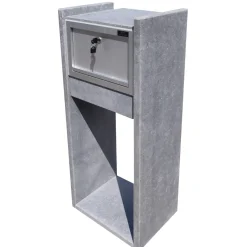 Brievenbus Staande Brievenbus Everest Woodlook - Natuursteen - Blauw - 40,5x100x32cm