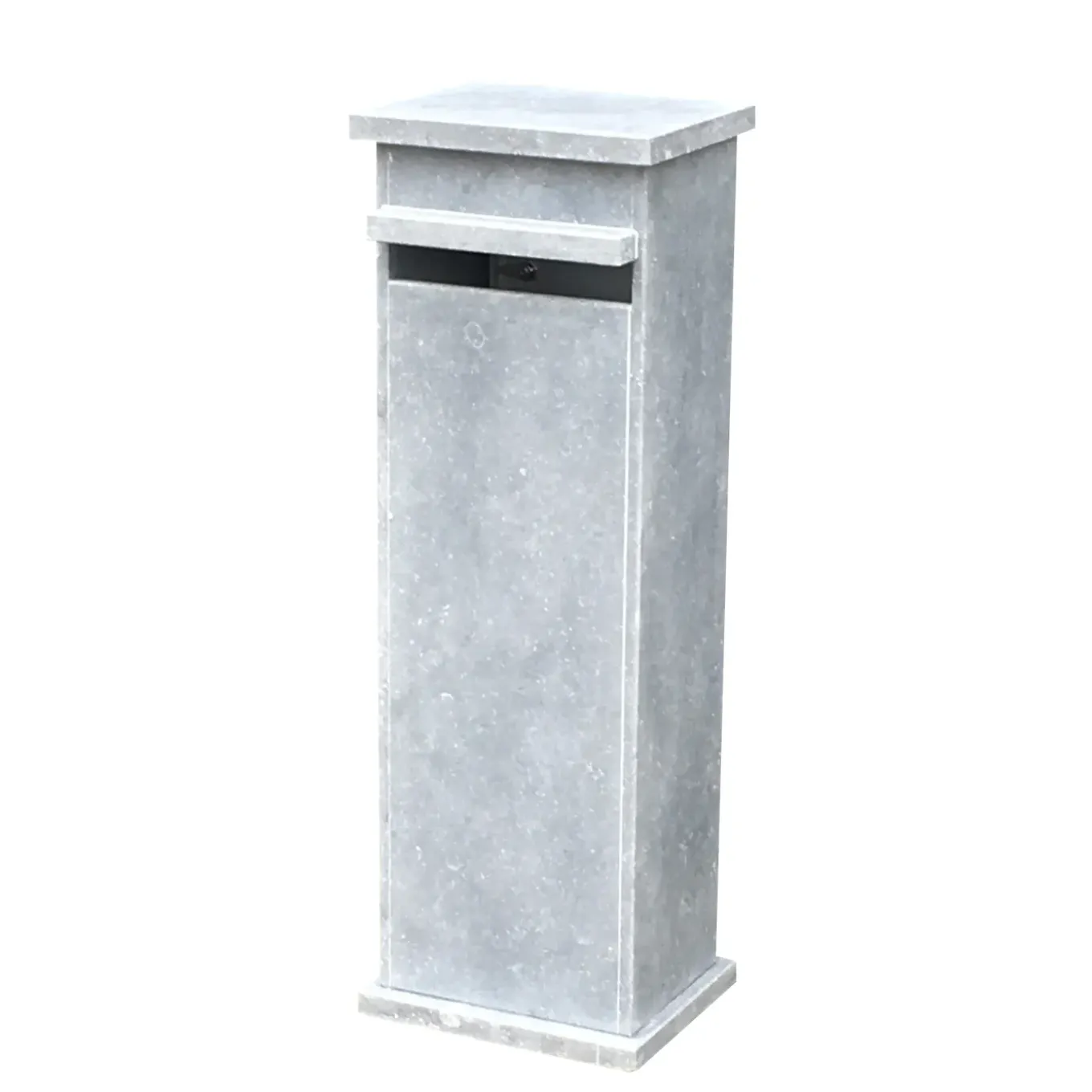 Brievenbus Staande Brussel - Natuursteen - Blauwe Hardsteen - 34x101x28cm