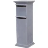 VASP Brievenbusunit Sevilla Dubbel - Natuursteen - Blauwe Hardsteen - 45x132x45cm