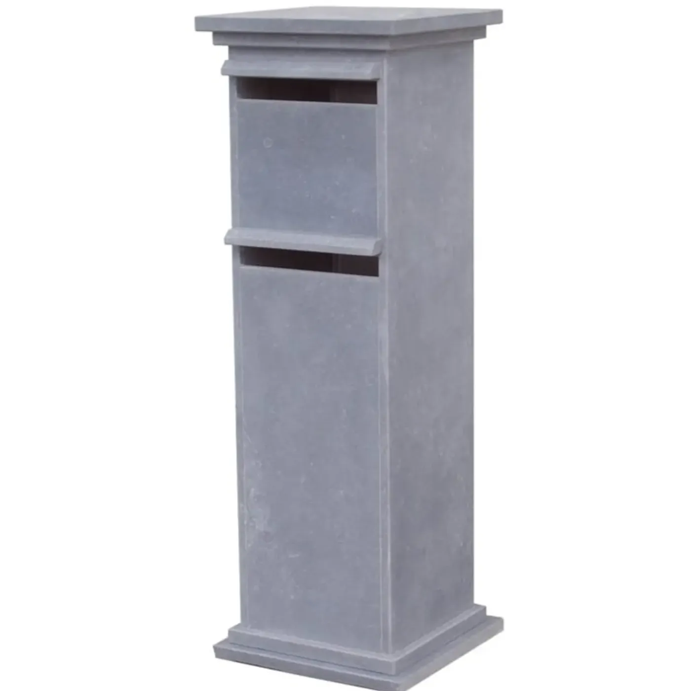 VASP Brievenbusunit Sevilla Dubbel - Natuursteen - Blauwe Hardsteen - 45x132x45cm