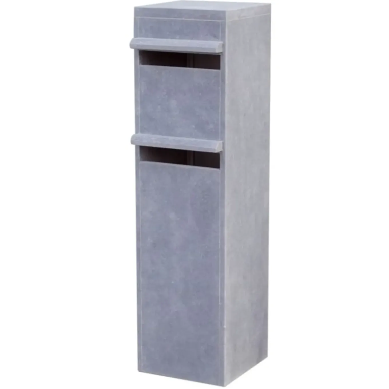 Brievenbusunit Valencia Dubbel - Natuursteen - Blauwe Hardsteen - 32x120x32cm