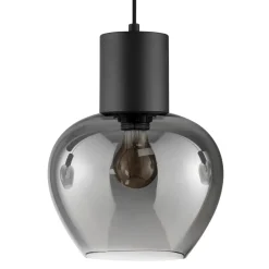 Brilliant Hanglamp Ligari - Zwart - Rookglas - 3xE27 - 2xGU10