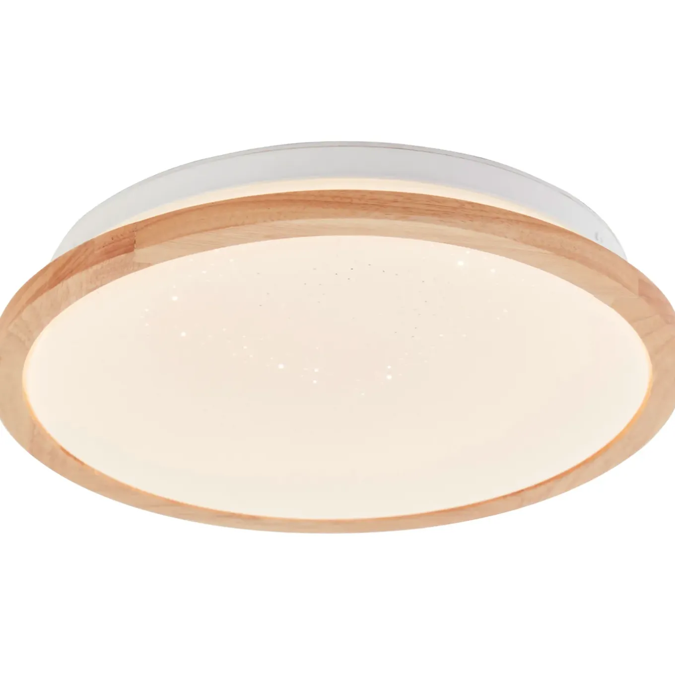Brilliant plafondlamp badkamer Farica Starry hout ⌀30cm 18W