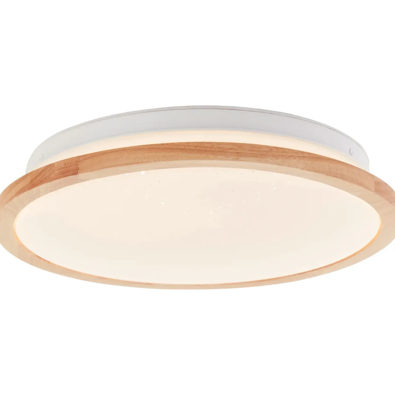 Brilliant plafondlamp badkamer Farica Starry hout ⌀30cm 18W