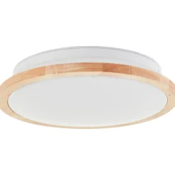 Brilliant plafondlamp badkamer Farica Starry hout ⌀28cm 12W