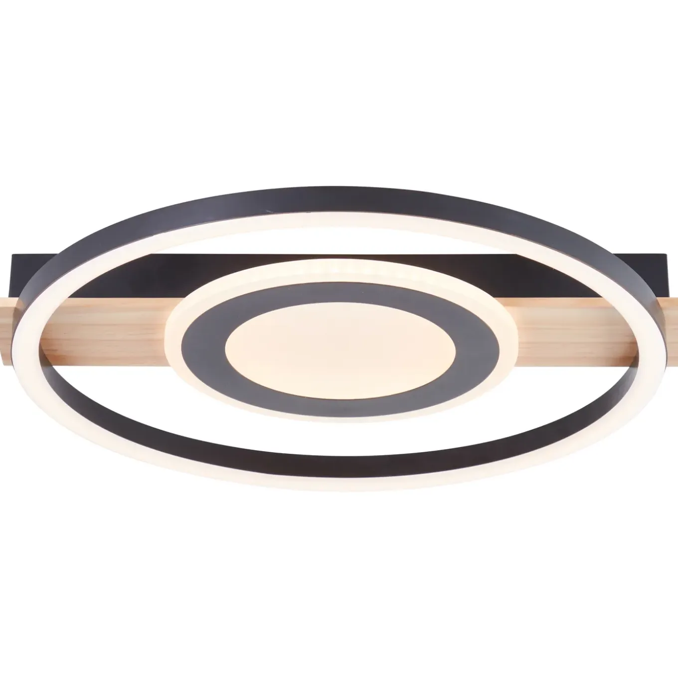 Brilliant plafondlamp Maureen hout zwart ⌀37cm 22W