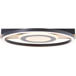 Brilliant plafondlamp Maureen hout zwart ⌀37cm 22W