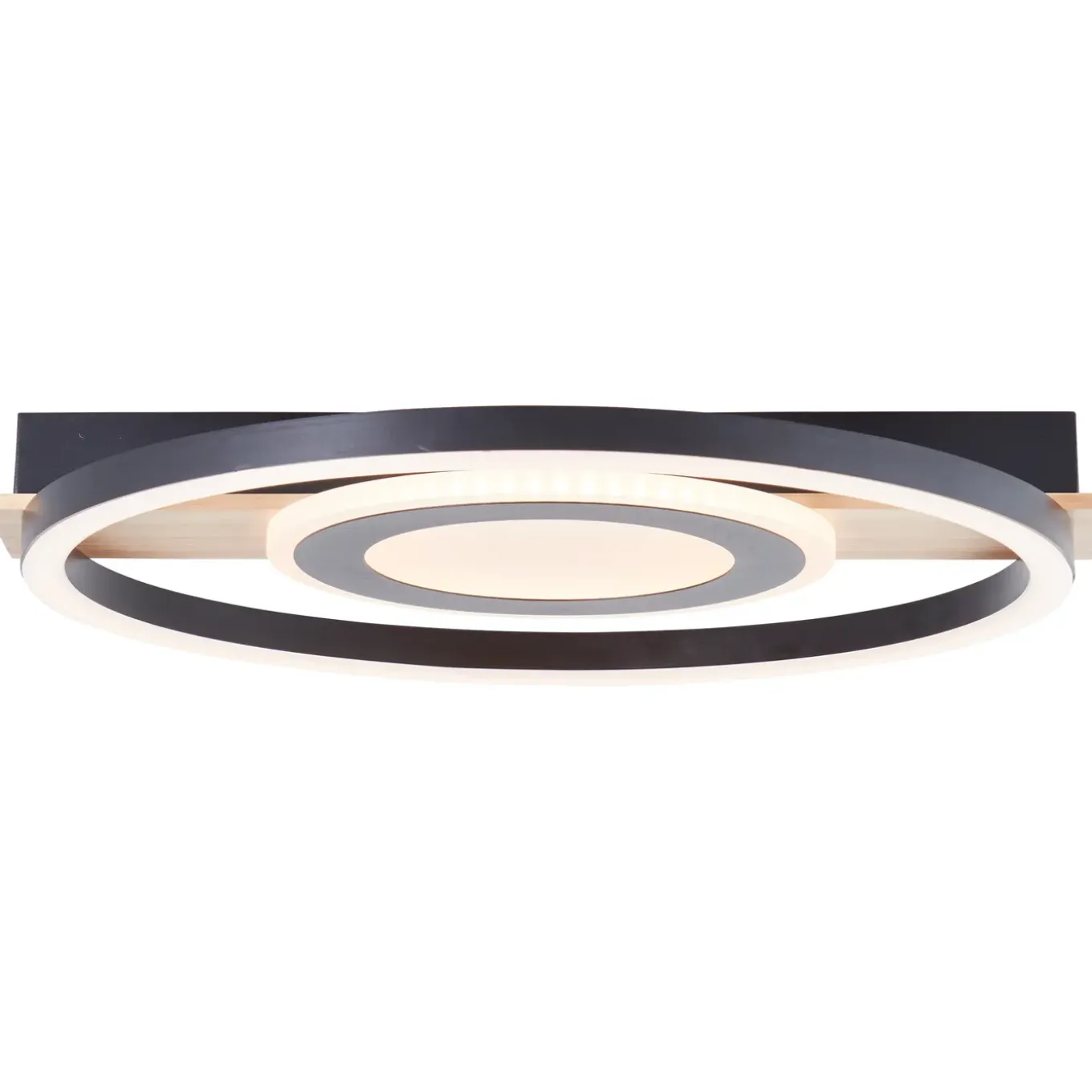 Brilliant plafondlamp Maureen hout zwart ⌀37cm 22W