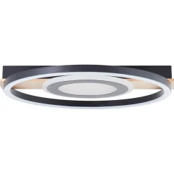 Brilliant plafondlamp Maureen hout zwart ⌀37cm 22W
