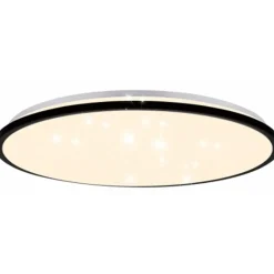 Brilliant plafondlamp Taya - Zwart - CCT - D29,5cm - IP44 - 12W