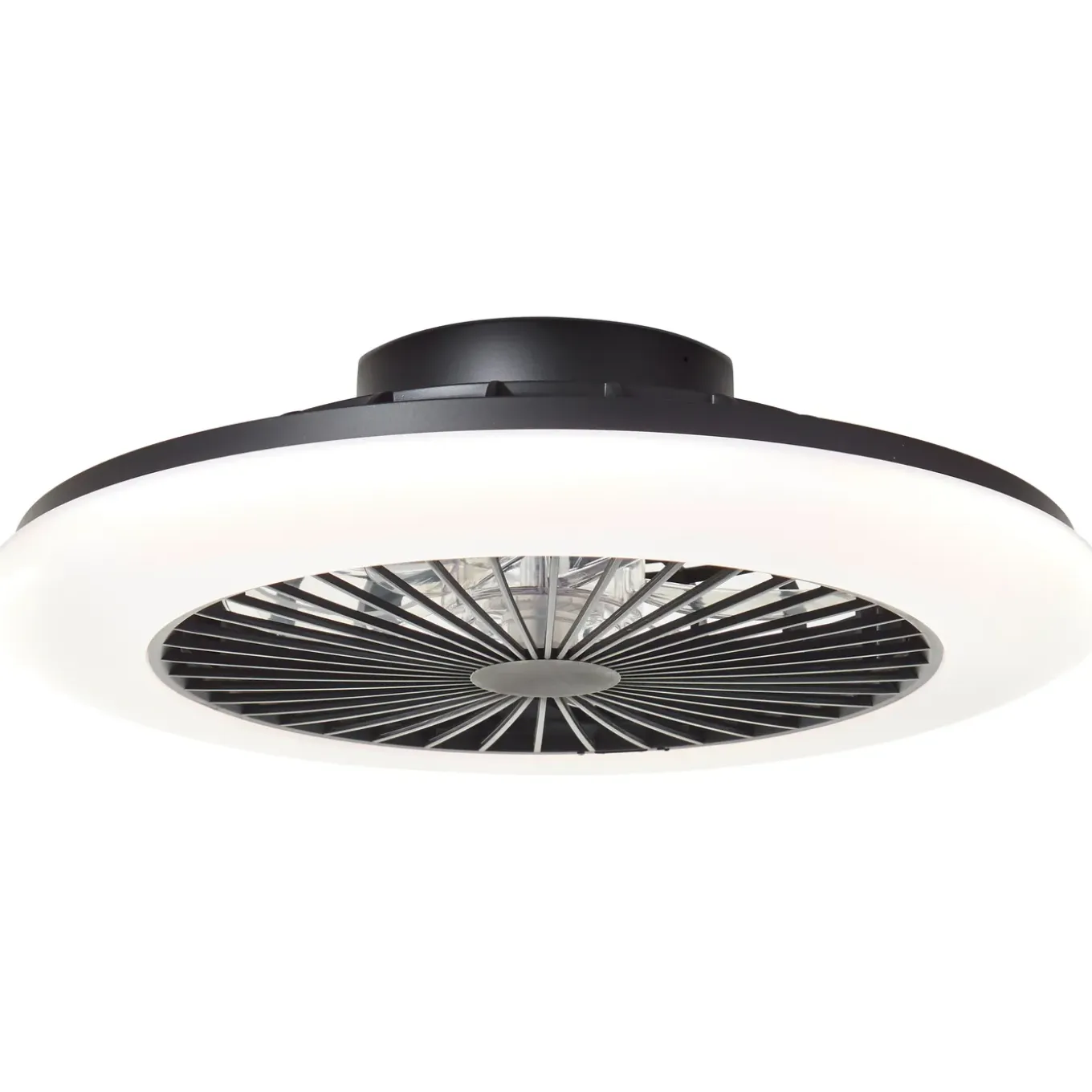Brilliant Plafondventilator Salerno met CCT RGB LED - Zwart - 40W - met afstandsbediening
