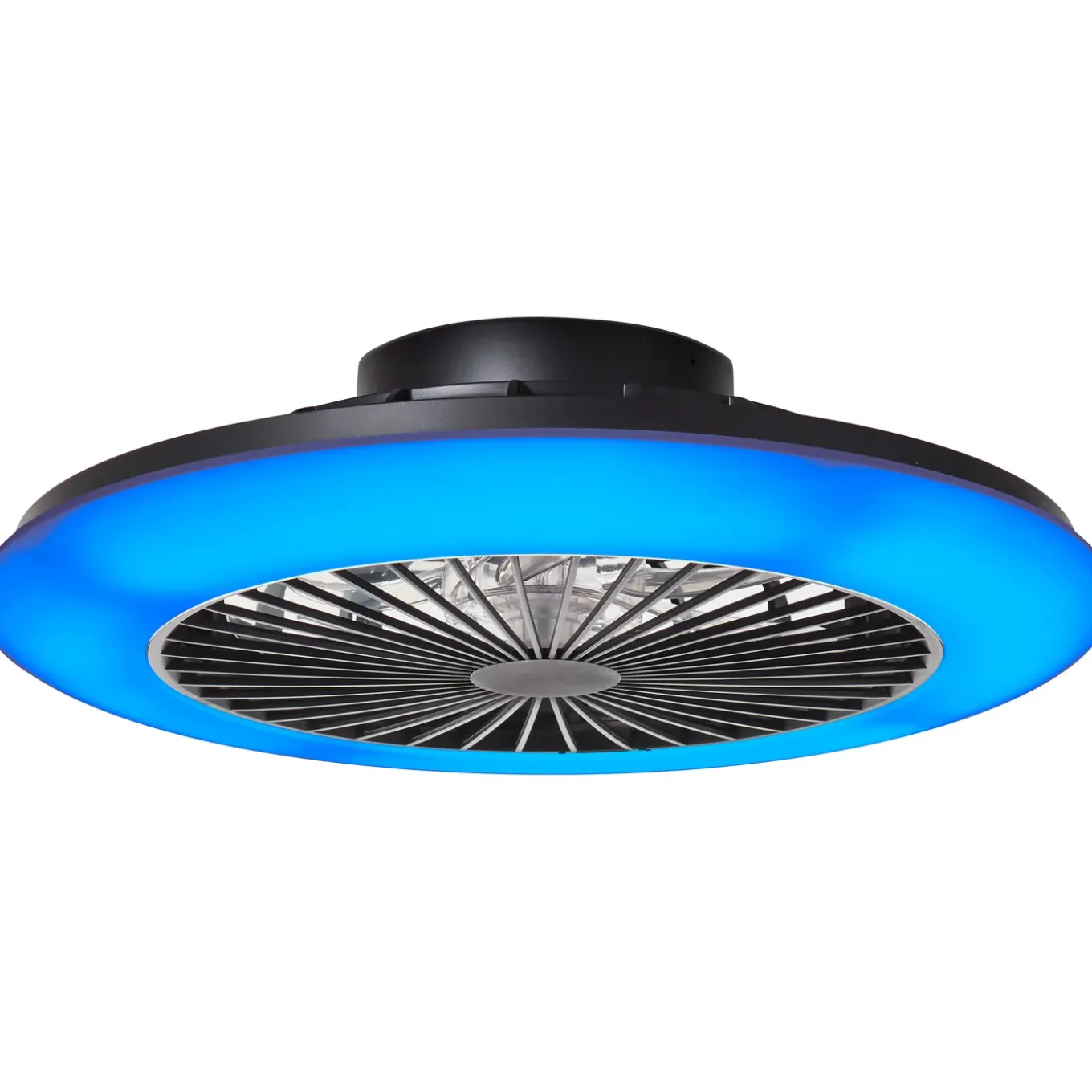 Brilliant Plafondventilator Salerno met CCT RGB LED - Zwart - 40W - met afstandsbediening