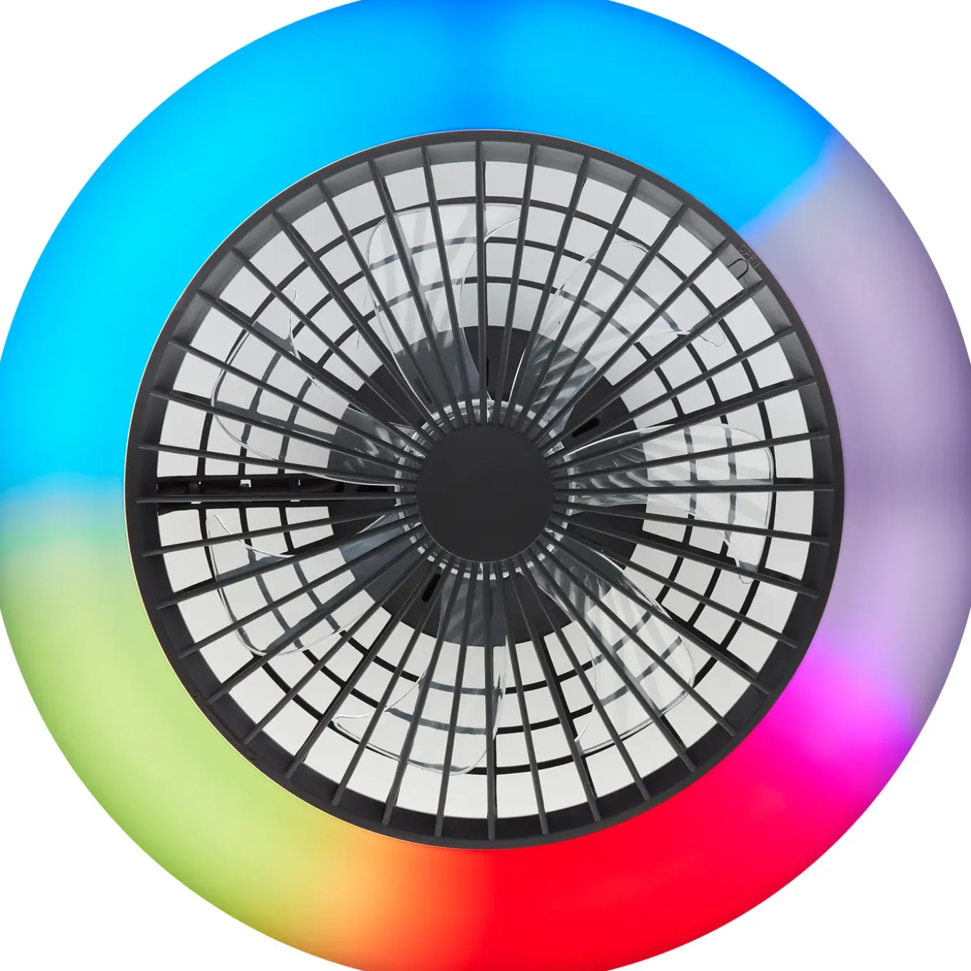 Brilliant Plafondventilator Salerno met CCT RGB LED - Zwart - 40W - met afstandsbediening