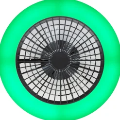 Brilliant Plafondventilator Salerno met CCT RGB LED - Zwart - 40W - met afstandsbediening