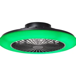 Brilliant Plafondventilator Salerno met CCT RGB LED - Zwart - 40W - met afstandsbediening
