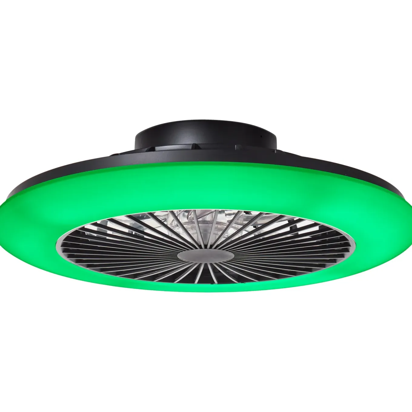 Brilliant Plafondventilator Salerno met CCT RGB LED - Zwart - 40W - met afstandsbediening