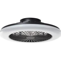 Brilliant Plafondventilator Salerno met CCT RGB LED - Zwart - 40W - met afstandsbediening