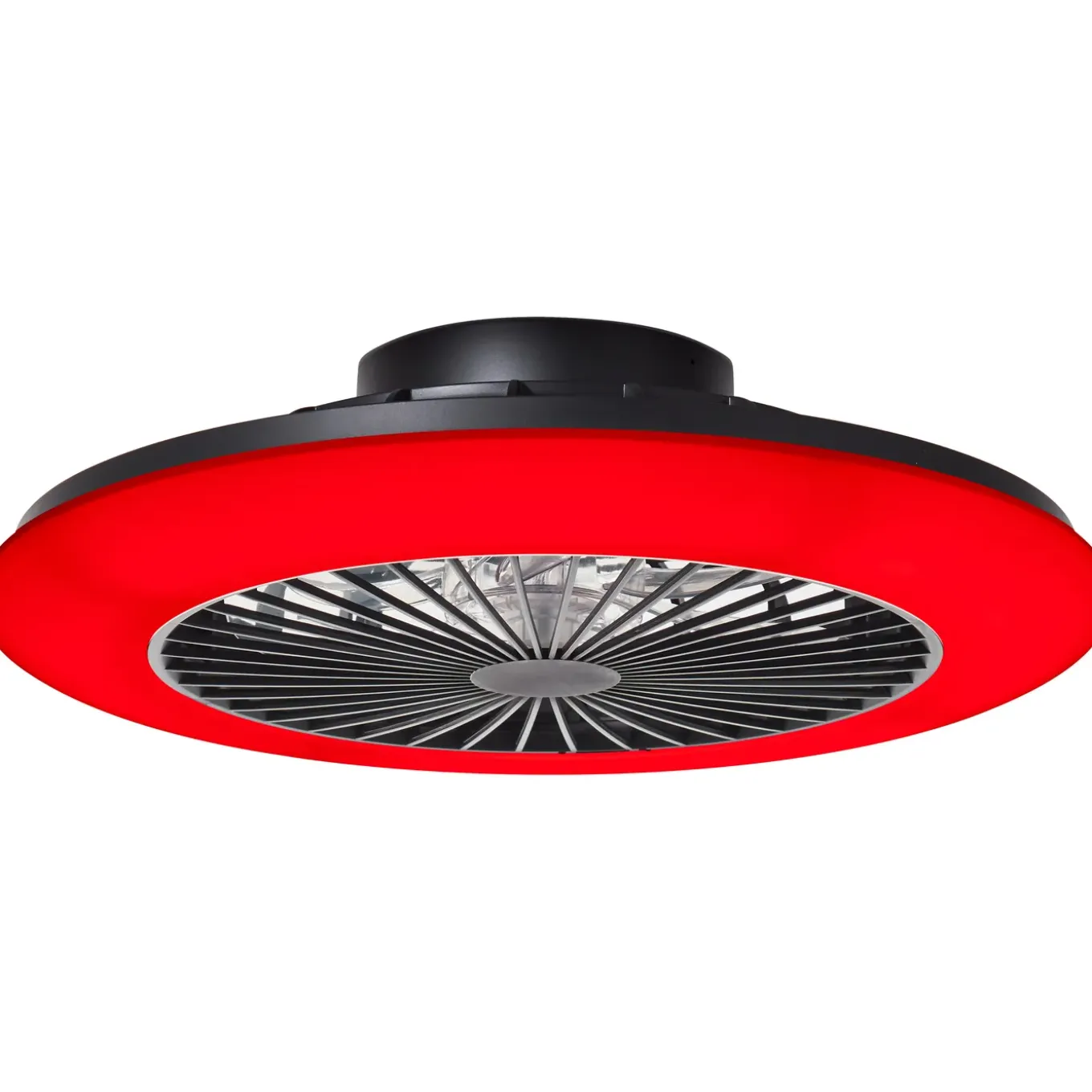 Brilliant Plafondventilator Salerno met CCT RGB LED - Zwart - 40W - met afstandsbediening