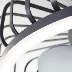 Brilliant Plafondventilator Capo met CCT LED - Zwart - 48cm - 36W - met afstandsbediening