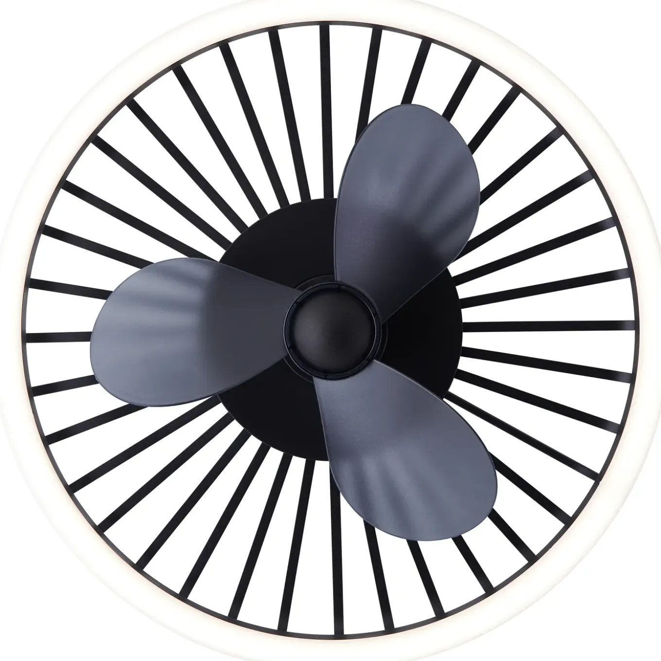 Brilliant Plafondventilator Capo met CCT LED - Zwart - 48cm - 36W - met afstandsbediening