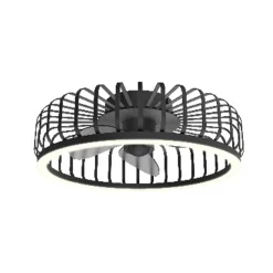 Brilliant Plafondventilator Capo met CCT LED - Zwart - 48cm - 36W - met afstandsbediening