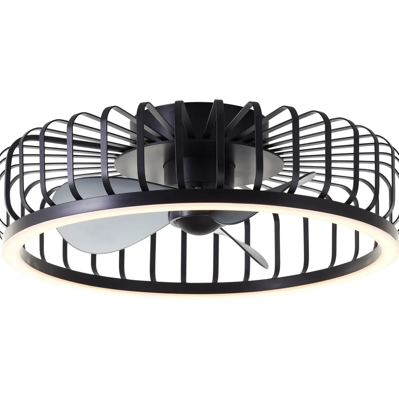 Brilliant Plafondventilator Capo met CCT LED - Zwart - 48cm - 36W - met afstandsbediening