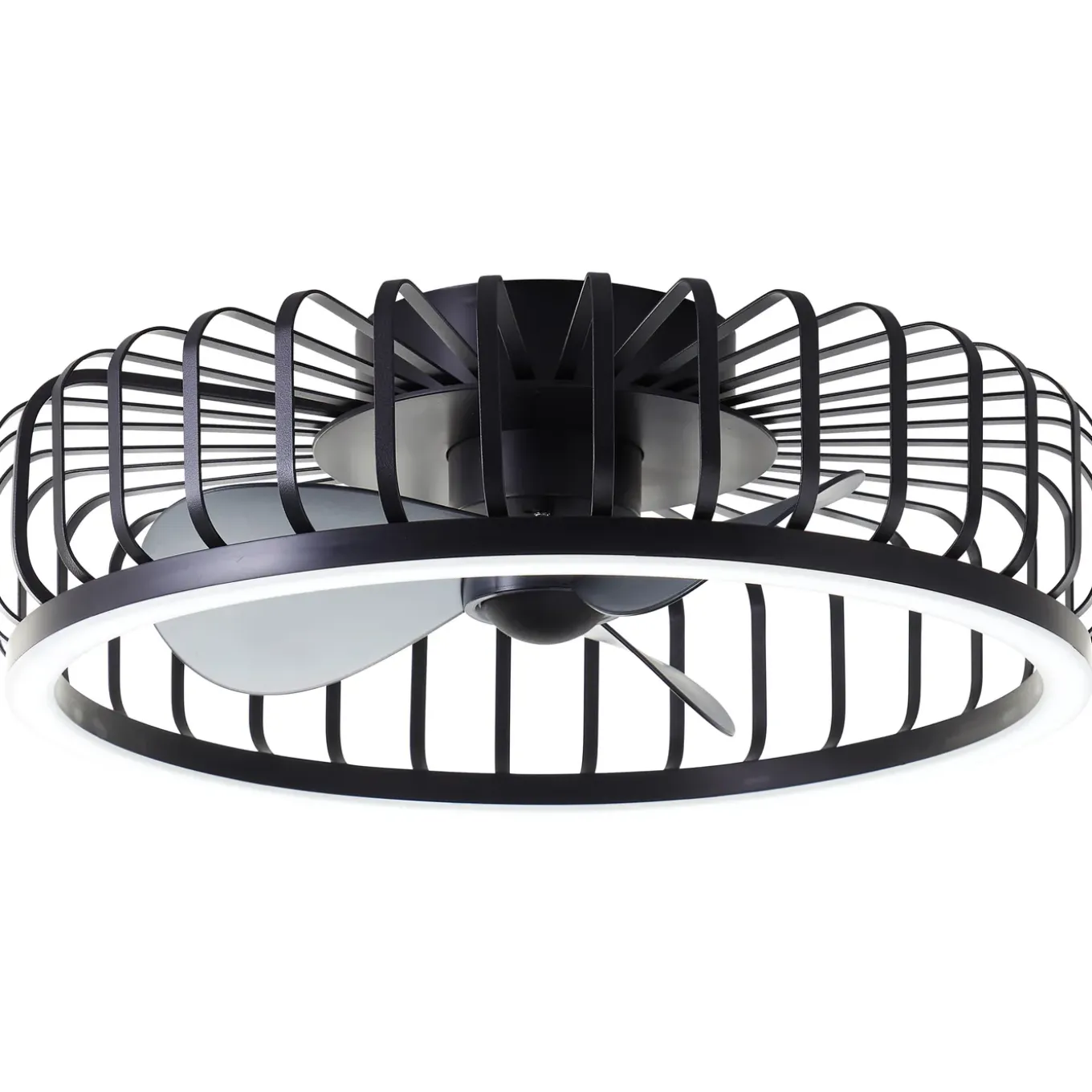 Brilliant Plafondventilator Capo met CCT LED - Zwart - 48cm - 36W - met afstandsbediening