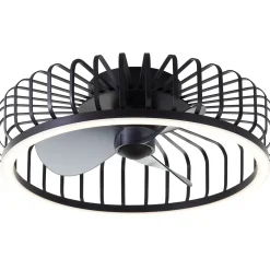 Brilliant Plafondventilator Capo met CCT LED - Zwart - 48cm - 36W - met afstandsbediening
