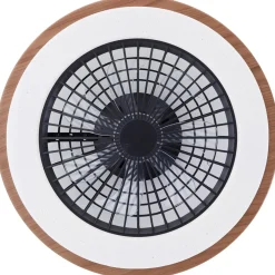 Brilliant Plafondventilator met CCT RGB LED - Zwart en Natural - 49cm - met afstandsbediening