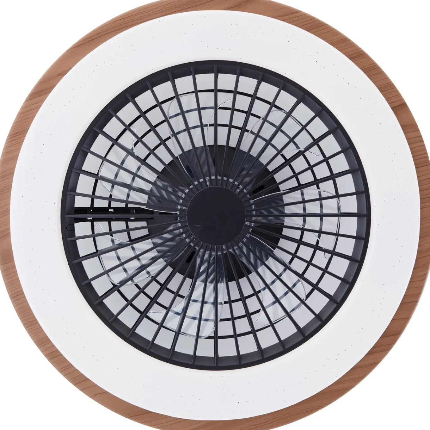 Brilliant Plafondventilator met CCT RGB LED - Zwart en Natural - 49cm - met afstandsbediening