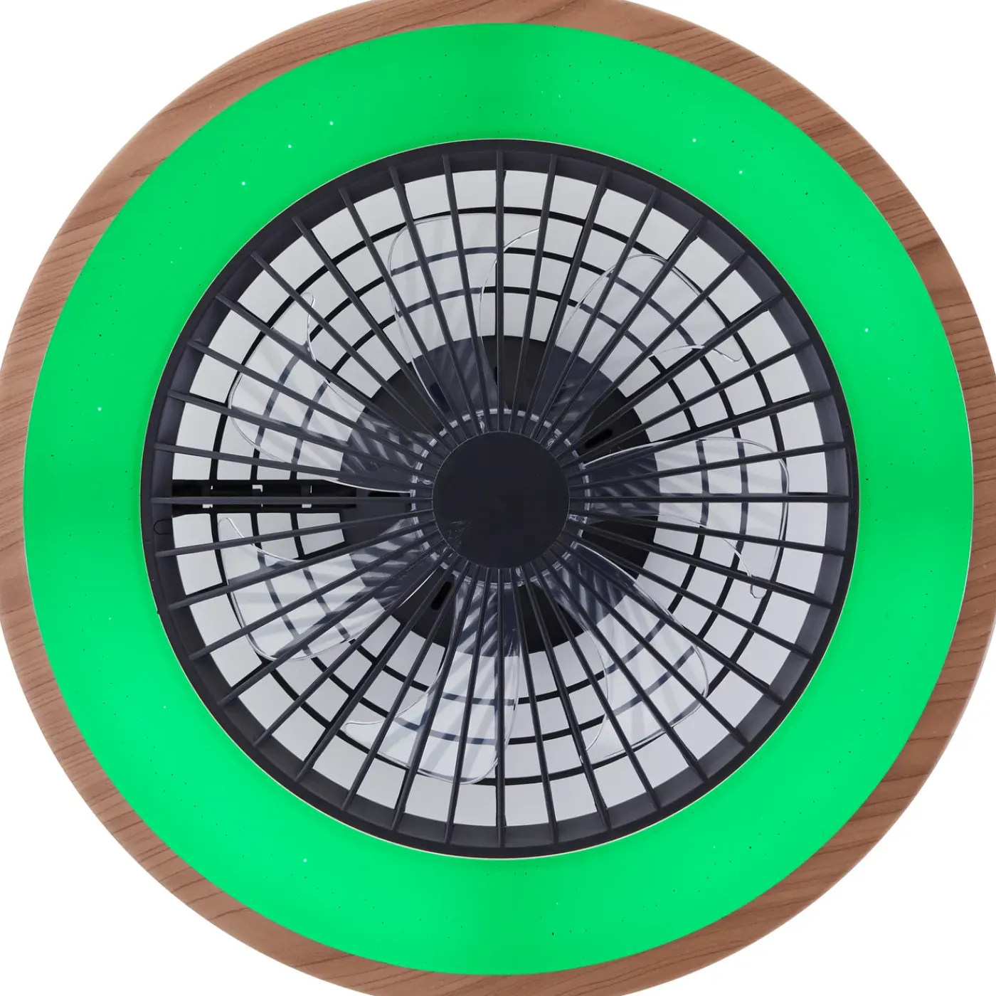 Brilliant Plafondventilator met CCT RGB LED - Zwart en Natural - 49cm - met afstandsbediening
