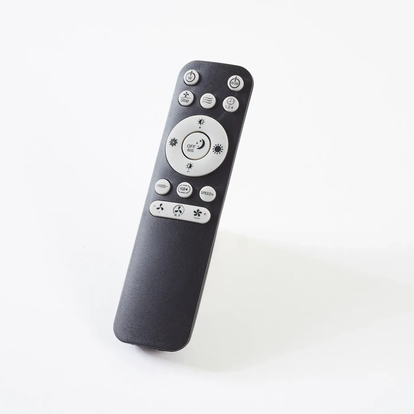 Brilliant Plafondventilator met CCT RGB LED - Zwart en Natural - 49cm - met afstandsbediening