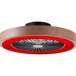 Brilliant Plafondventilator met CCT RGB LED - Zwart en Natural - 49cm - met afstandsbediening