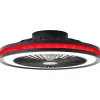 Brilliant Plafondventilator Palmero met CCT RGB LED - Zwart - 46,6cm - 40W - met afstandsbediening