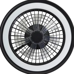 Brilliant Plafondventilator Palmero met CCT RGB LED - Zwart - 46,6cm - 40W - met afstandsbediening