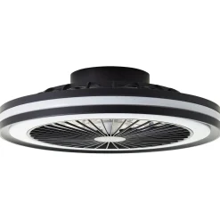 Brilliant Plafondventilator Palmero met CCT RGB LED - Zwart - 46,6cm - 40W - met afstandsbediening