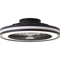 Brilliant Plafondventilator Palmero met CCT RGB LED - Zwart - 46,6cm - 40W - met afstandsbediening