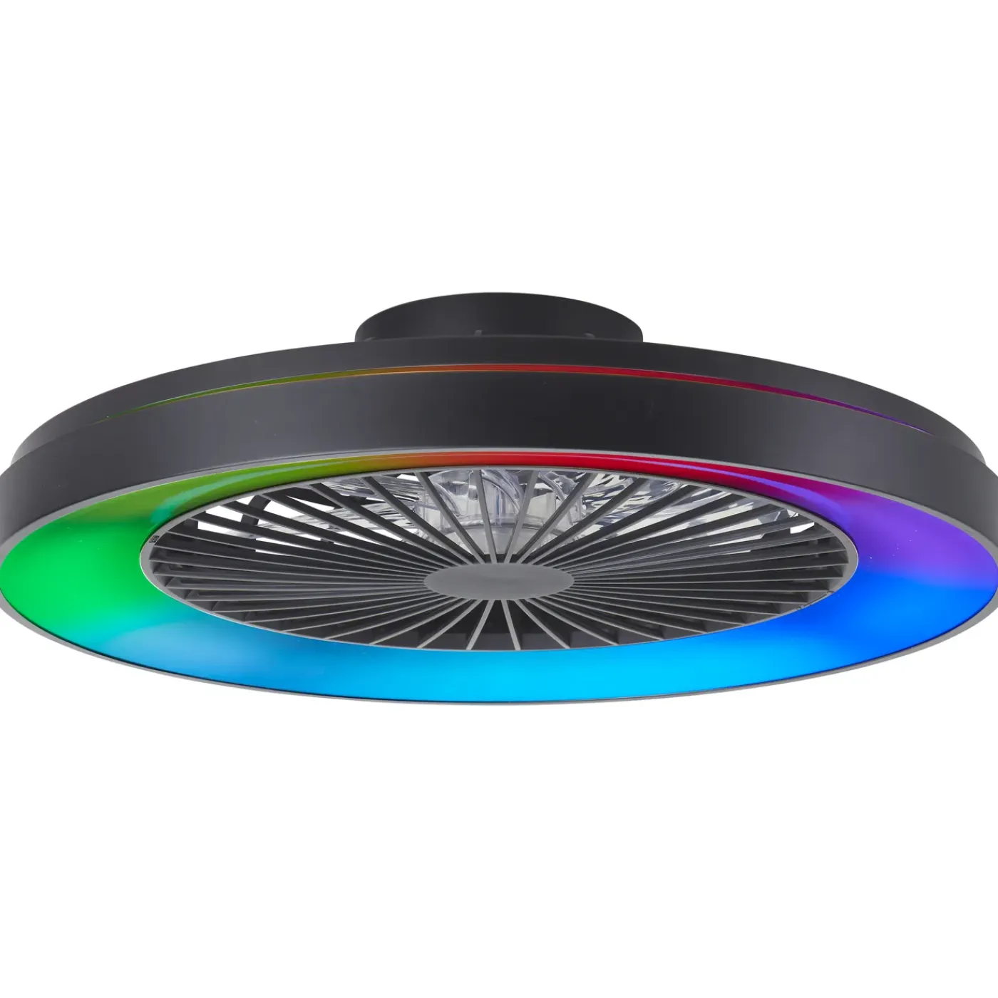 Brilliant Plafondventilator Mazzaro met CCT RGB LED - Zwart - 58cm - 55W - met afstandsbediening