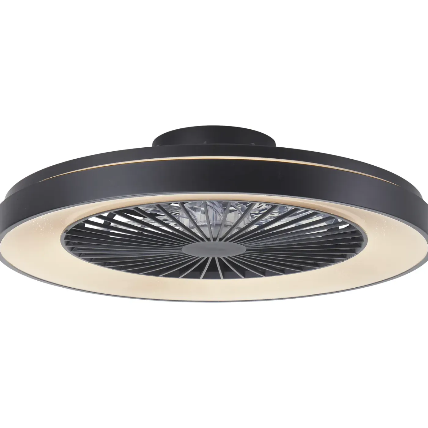 Brilliant Plafondventilator Mazzaro met CCT RGB LED - Zwart - 58cm - 55W - met afstandsbediening