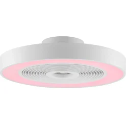 Brilliant Plafondventilator Catania met CCT RGB LED - Wit - 48,6cm - 37W - met afstandsbediening