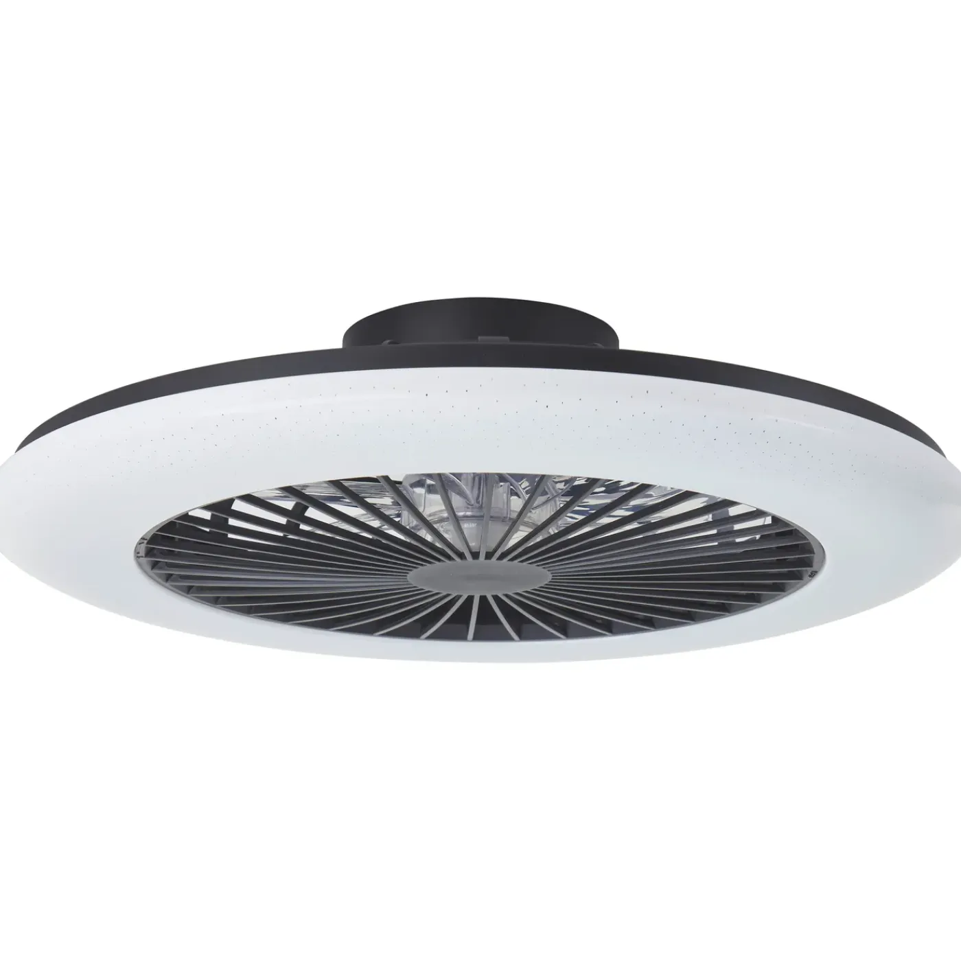 Brilliant Plafondventilator Salerno met CCT RGB LED - Zwart - 55W - met afstandsbediening