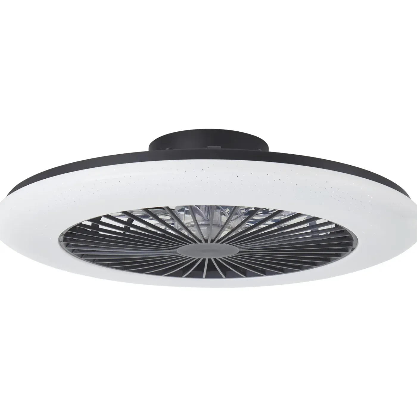 Brilliant Plafondventilator Salerno met CCT RGB LED - Zwart - 55W - met afstandsbediening