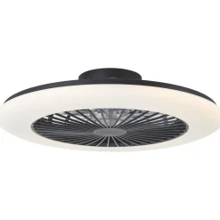 Brilliant Plafondventilator Salerno met CCT RGB LED - Zwart - 55W - met afstandsbediening